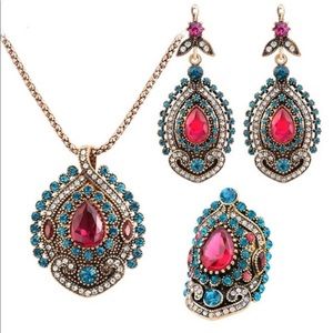 Jewelry set necklace, earrings,ring